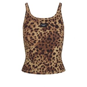 Skims x Dolce and Gabbanna animal print tank top size Medium